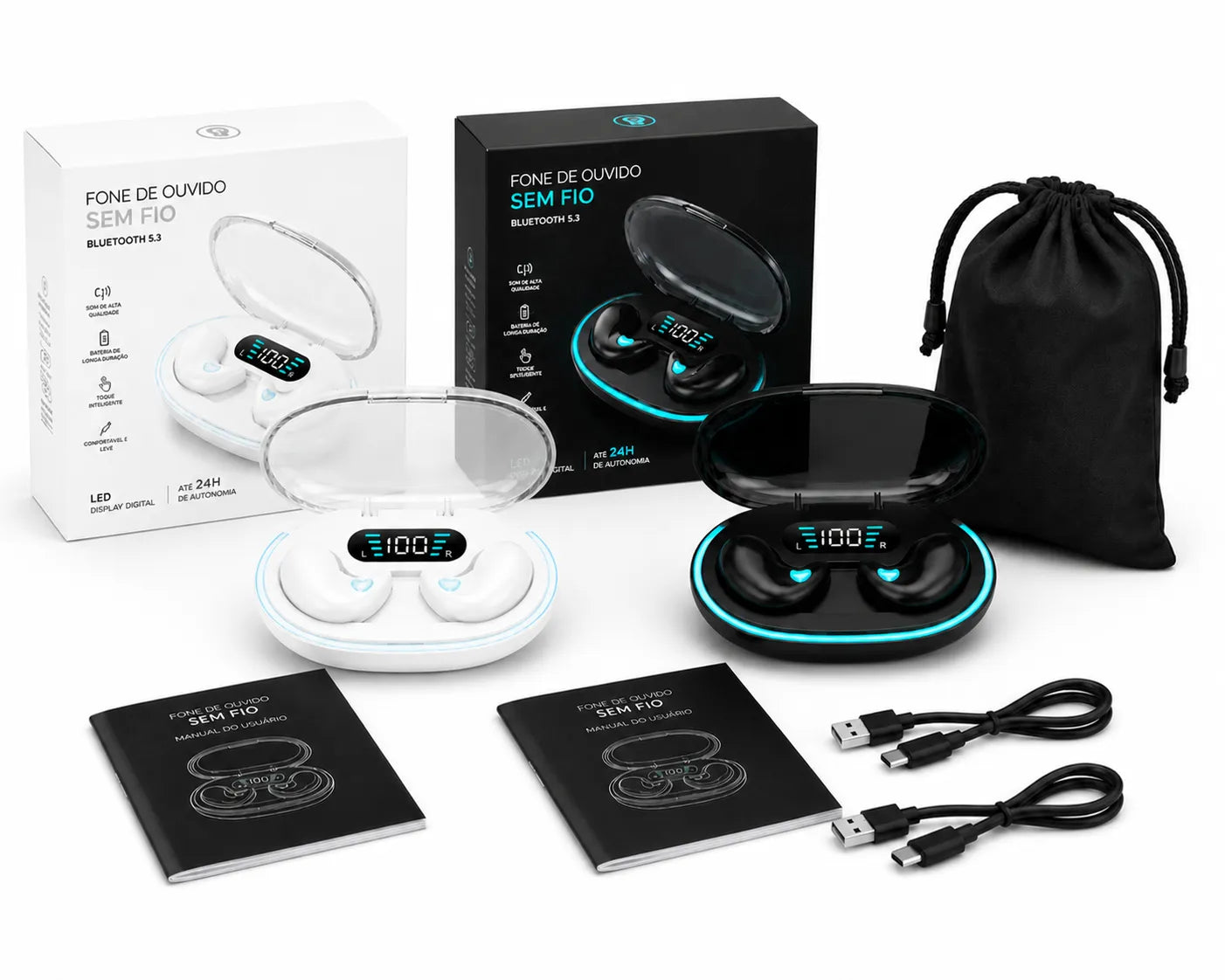 Fone Bluetooth Xiaomi 5.3 EarFit Pró A Prova D´agua Atividade Física Gamer Musicas