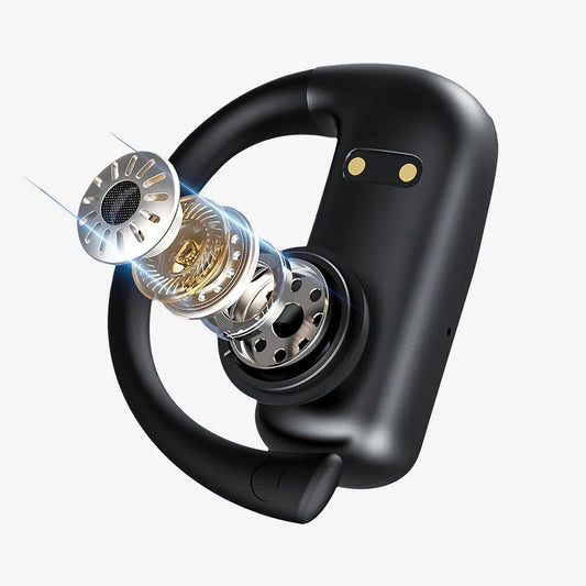 H'Maston RS56 Fone Bluetooth 5.3 com LED Hifi Esportivo