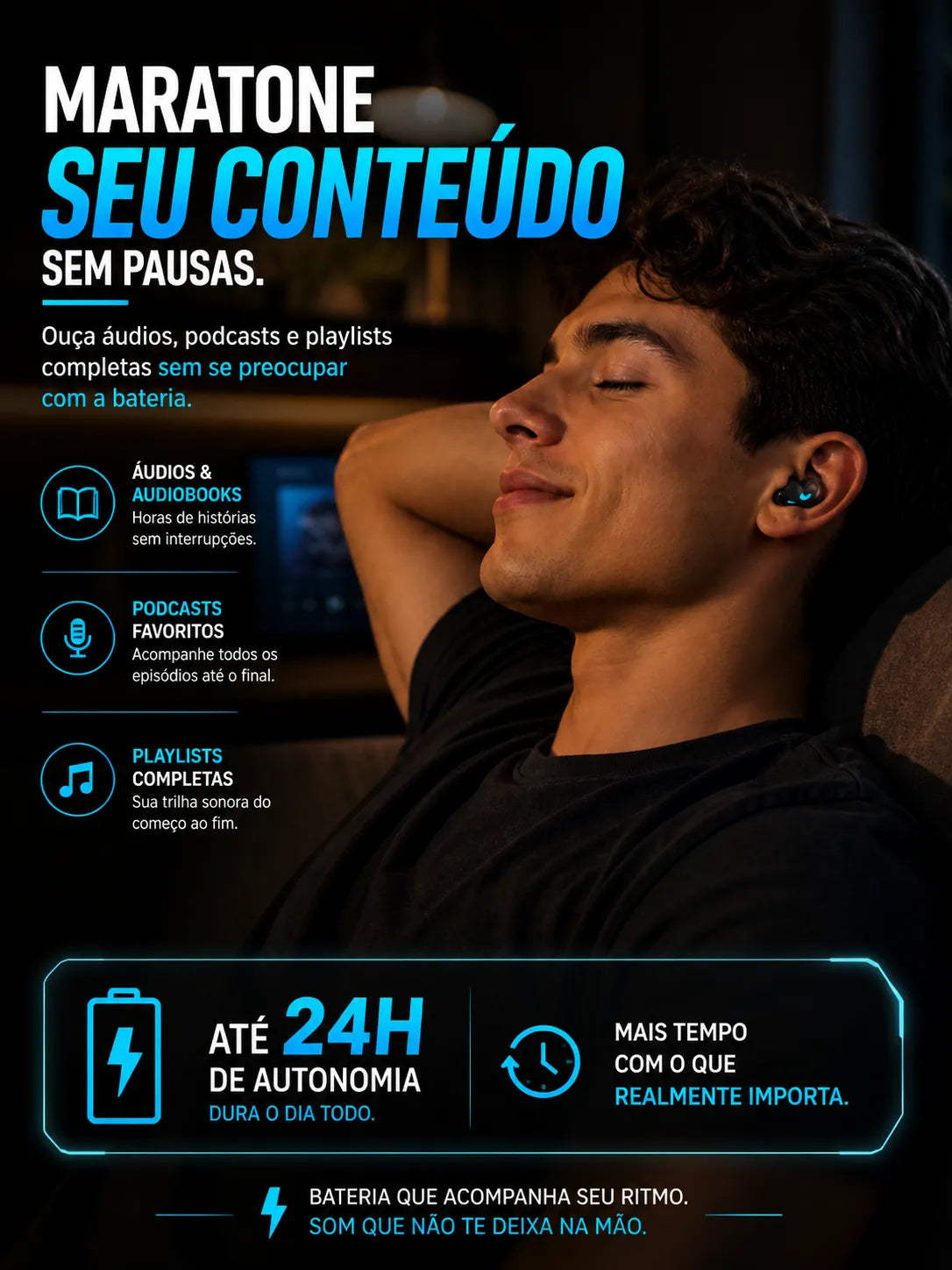 Fone Bluetooth Xiaomi 5.3 EarFit Pró A Prova D´agua Atividade Física Gamer Musicas