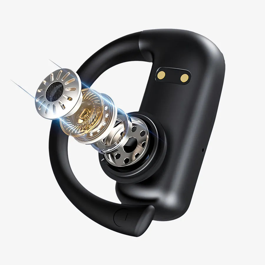 H'Maston RS56 Fone Bluetooth 5.3 com LED Hifi Esportivo