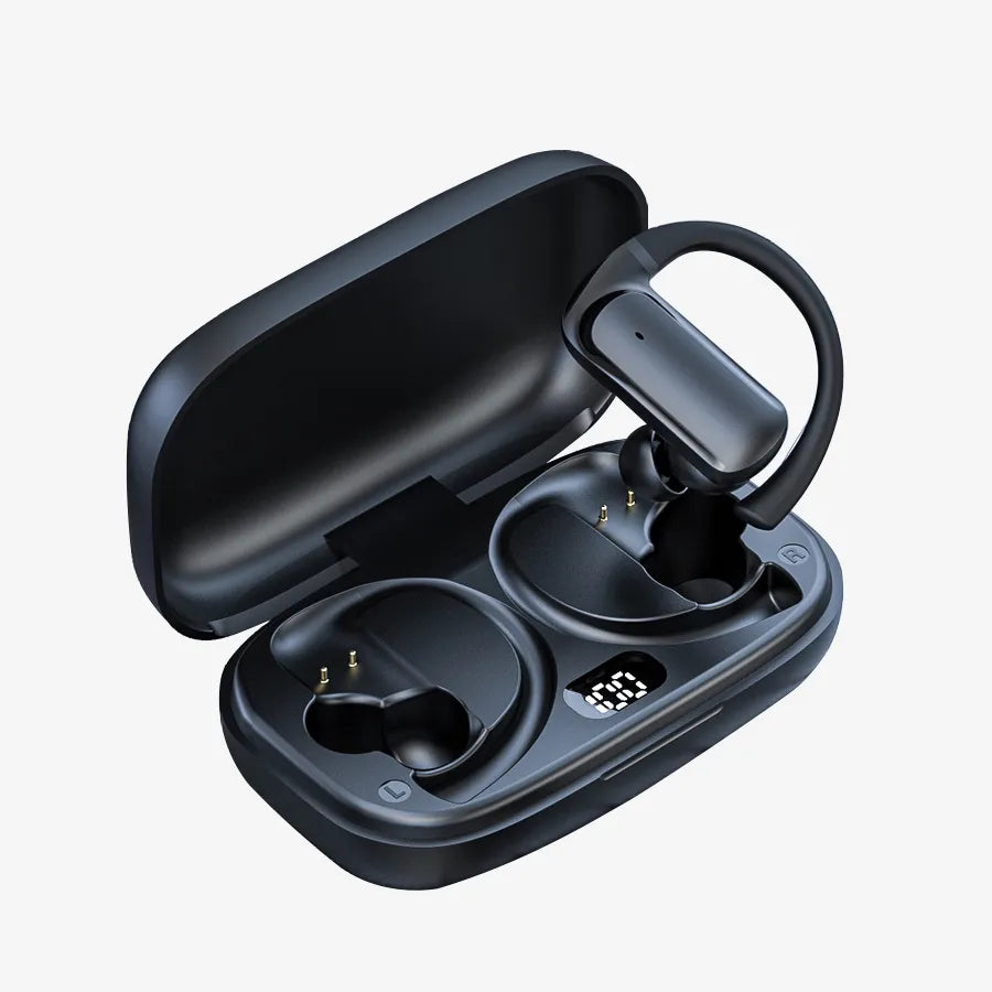 H'Maston RS56 Fone Bluetooth 5.3 com LED Hifi Esportivo