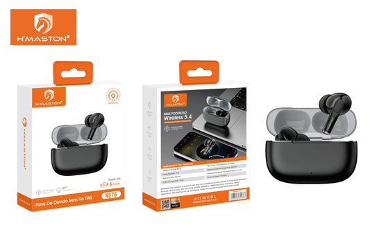 H'Maston RS75 Fone Bluetooth TWS ANC Sem Fio - Som Impecável