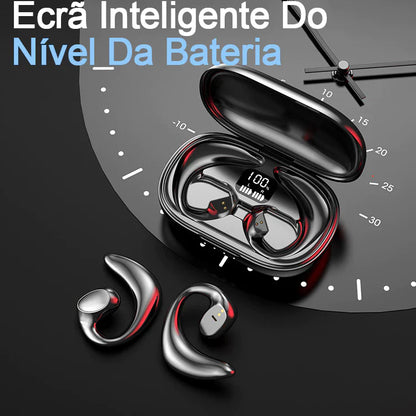 H'Maston RS24 Fone de Ouvido Sem Fio TWS Bluetooth 5.3 com Gancho