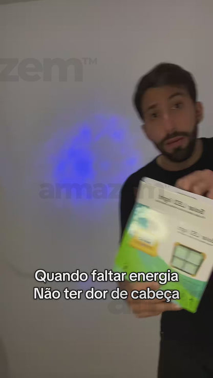 Lanterna de trabalho LED recarregável por energia solar, com 288 LEDs 5730 super brilhantes, carregamento USB e Tipo-C, 5 modos de iluminação, à prova d'água IP66, portátil para camping, pesca, emergências e uso ao ar livre.